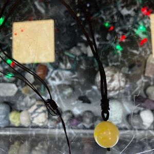 Elegant Yellow Pendant Necklace